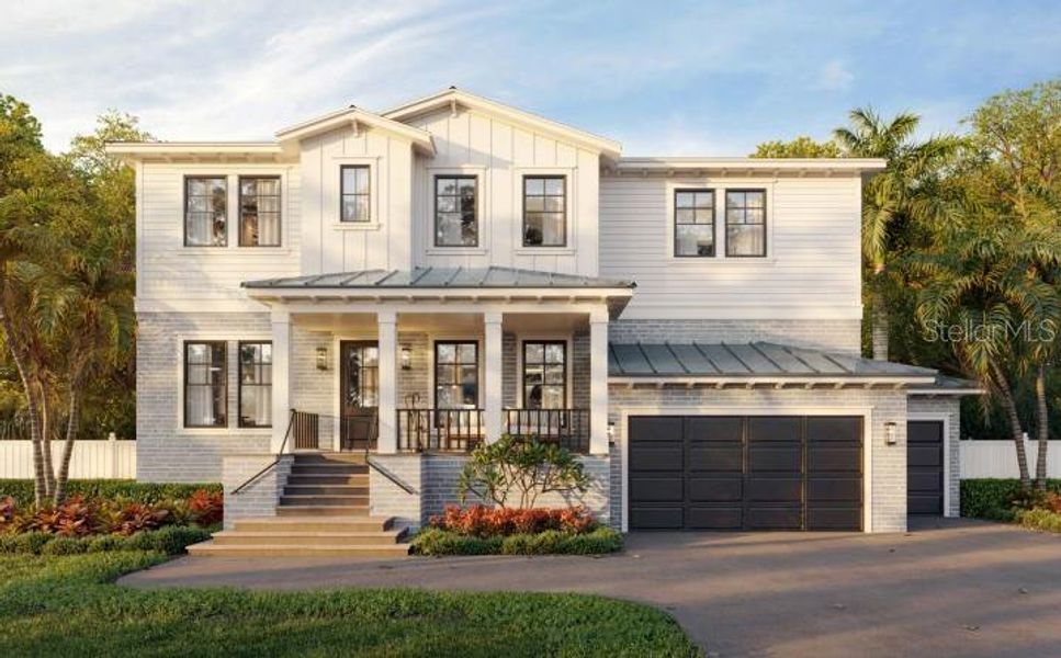 Front exterior of a new home in , Tampa, FL, highlighting curb appeal (Image 1).