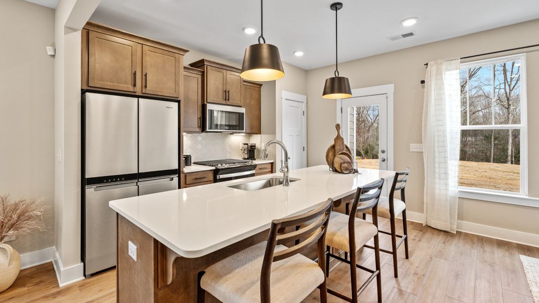 Representative furnished interior of a home built from the Corner Litchfield by DRB Homes in Saluda Crossing, Piedmont (Image 9).