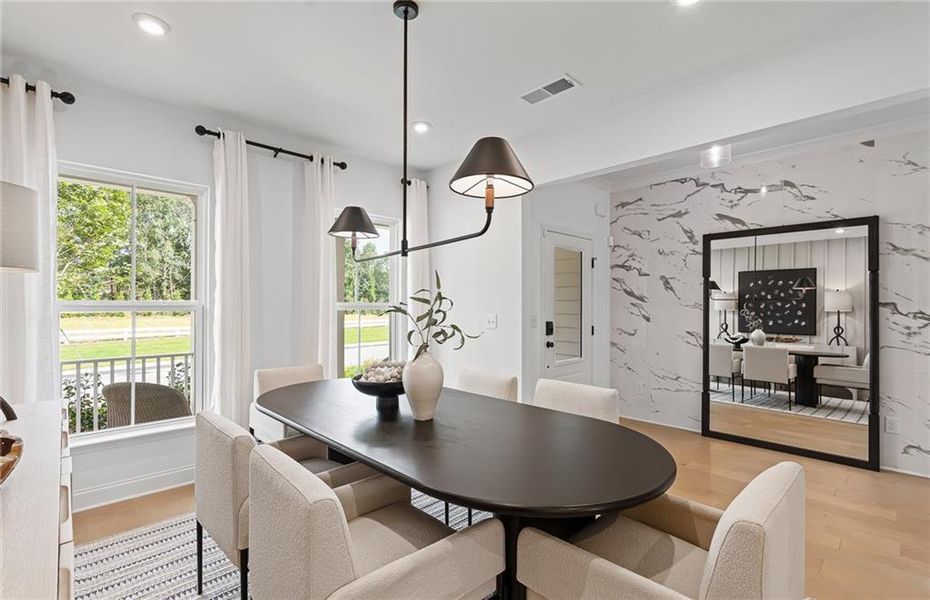 Furnished interior view inside a new home in Reunion, Flowery Branch (Image 13).
