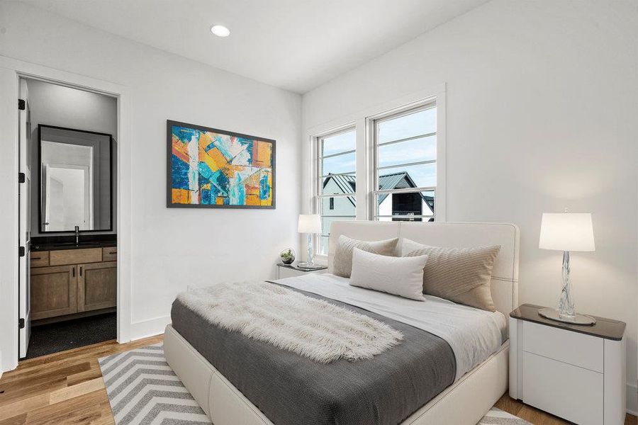 Furnished interior view inside a new home in Spyglass, Austin (Image 17).
