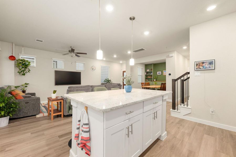 Furnished interior view inside a new home in Dunvale Village - Townhome Collection, Houston (Image 10). Furnished interior view inside a new home in Dunvale Village - Townhome Collection, Houston (Image 10).