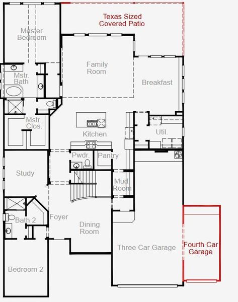 2D floor plan layout of this home in Painted Tree, McKinney, TX (Image 3). 2D floor plan layout of this home in Painted Tree, McKinney, TX (Image 3).
