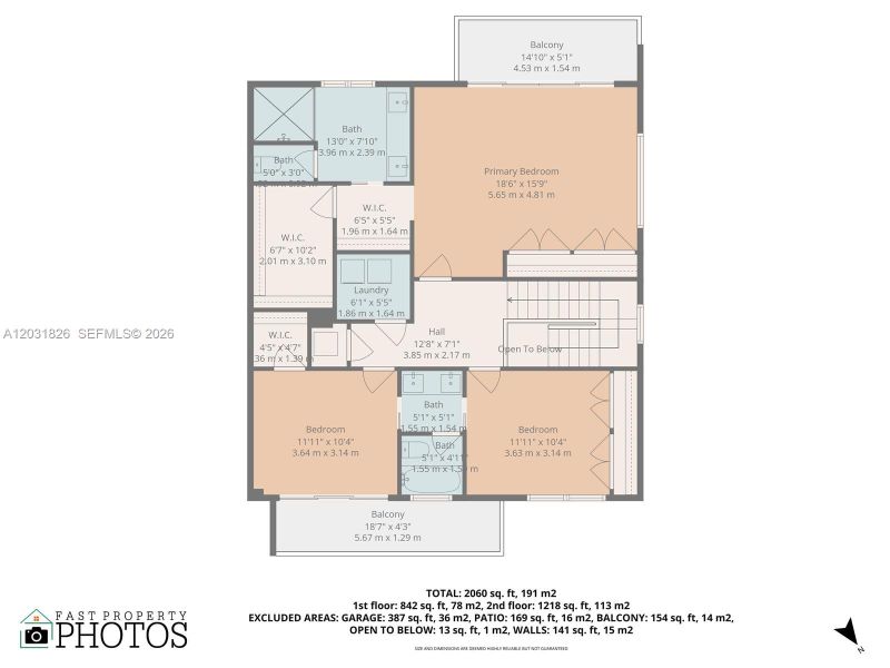 2D floor plan layout of this home in , Dania Beach, FL (Image 59).
