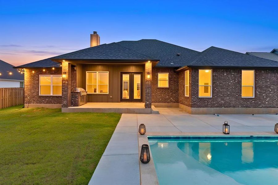 Exterior details and patio area of a home in , Lindale (Image 3).