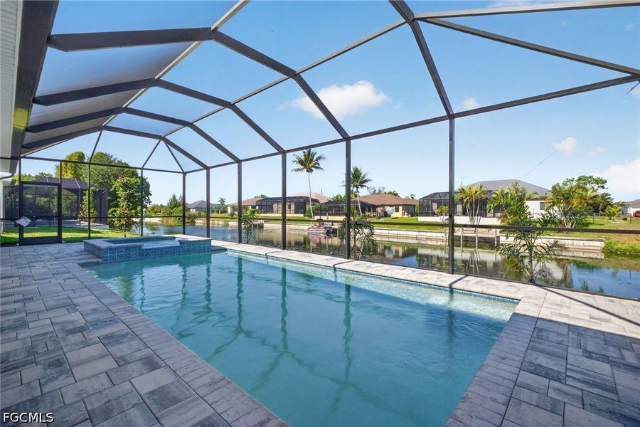 Exterior details and patio area of a home in Cape Coral, Cape Coral (Image 3).
