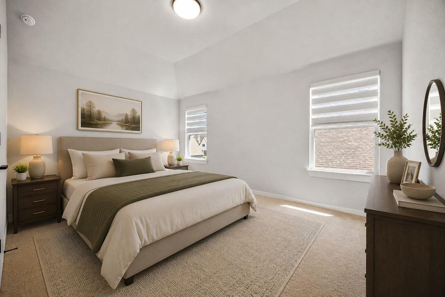 Virtually stage secondary bedroom upstairs