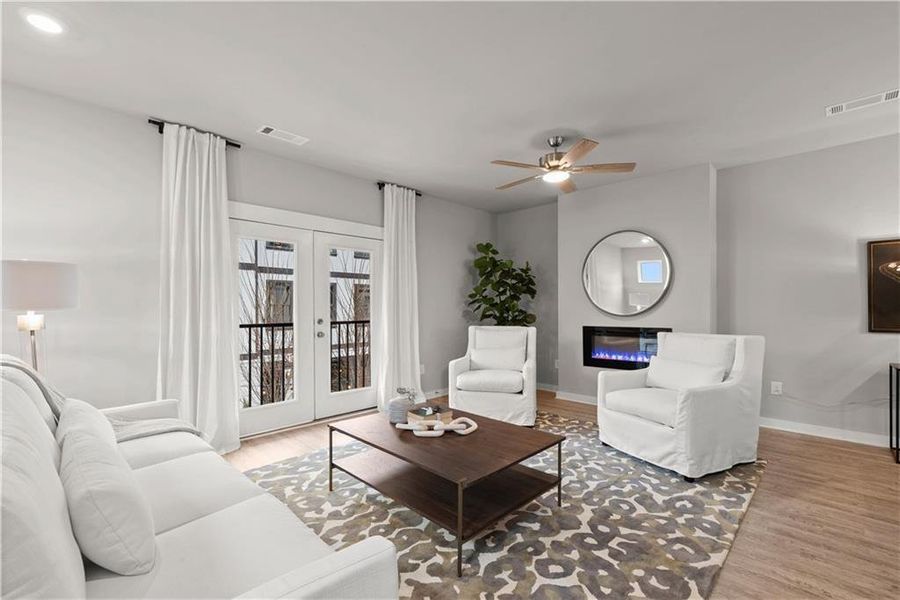 Furnished interior view inside a new home in One Riverside West, Atlanta (Image 30).