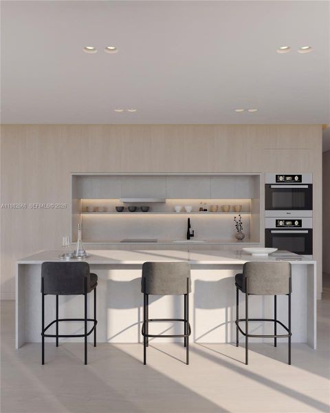 Furnished interior view inside a new home in , Miami Beach (Image 13).