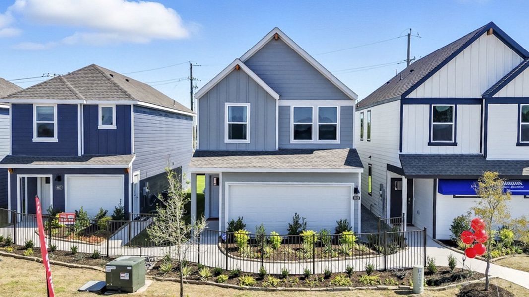 Representative exterior photo of a completed home built from the Justice by D.R. Horton in Arbor Trails South, Princeton, TX (Image 1).