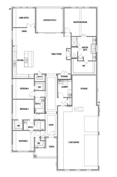 2D floor plan layout of this home in Double Eagle Ranch, Cedar Creek, TX (Image 3). 2D floor plan layout of this home in Double Eagle Ranch, Cedar Creek, TX (Image 3).