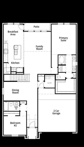 2D floor plan layout of this home in The Parks at Wilson Creek, Celina, TX (Image 3). 2D floor plan layout of this home in The Parks at Wilson Creek, Celina, TX (Image 3).