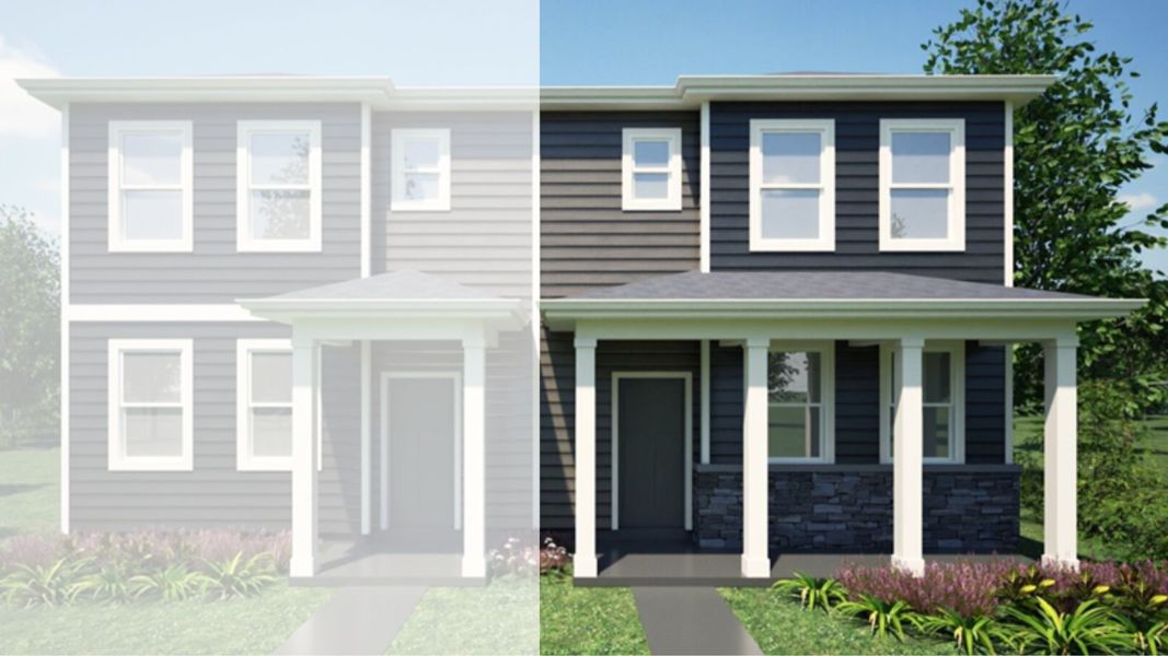 Representative exterior photo of a completed home built from the PALMER by D.R. Horton in Vista Meadows, Fort Lupton, CO (Image 7).