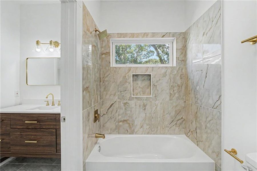 Furnished interior view inside a new home in , Atlanta (Image 9).