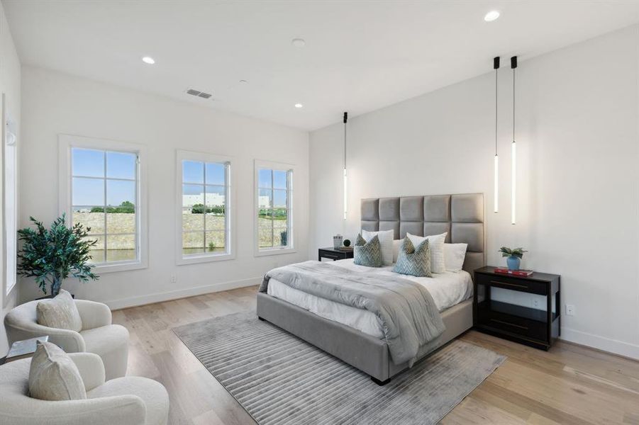 Bedroom featuring light hardwood / wood-style floors