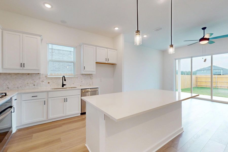 Furnished interior view inside a new home in Cedar Brook, Leander (Image 12). Furnished interior view inside a new home in Cedar Brook, Leander (Image 12).