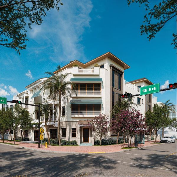 Front exterior of a new home in , Delray Beach, FL, highlighting curb appeal (Image 19). Front exterior of a new home in , Delray Beach, FL, highlighting curb appeal (Image 19).