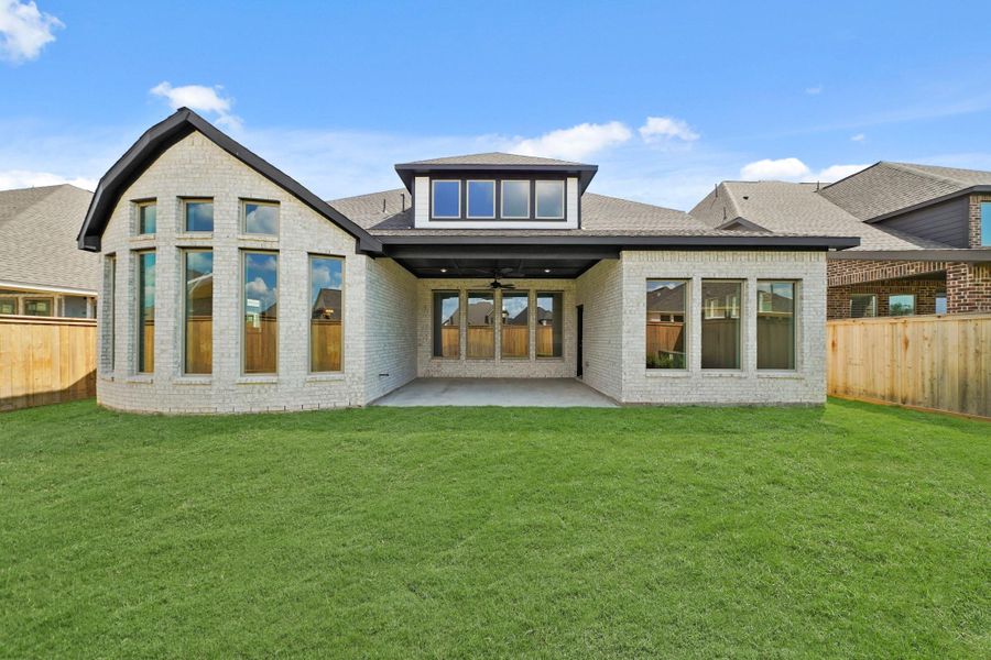 Exterior details and patio area of a home in Bridgeland 55', Cypress (Image 3).