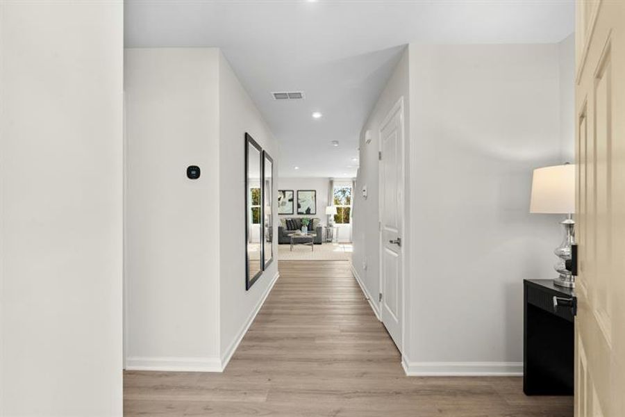 Representative unfurnished interior of a home built from the Woodford by Ryan Homes in Liberty Grove Single Family Homes, China Grove (Image 18). Representative unfurnished interior of a home built from the Woodford by Ryan Homes in Liberty Grove Single Family Homes, China Grove (Image 18).