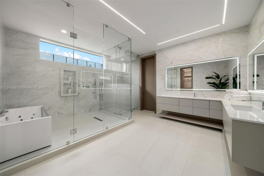 Furnished interior view inside a new home in , Miami (Image 10).