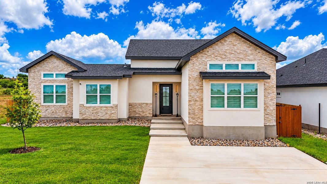 Front exterior of a new home in , Eagle Pass, TX, highlighting curb appeal (Image 25).