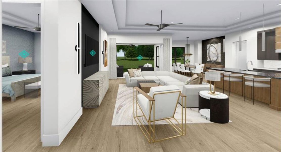 Furnished interior view inside a new home in , Orlando (Image 6).