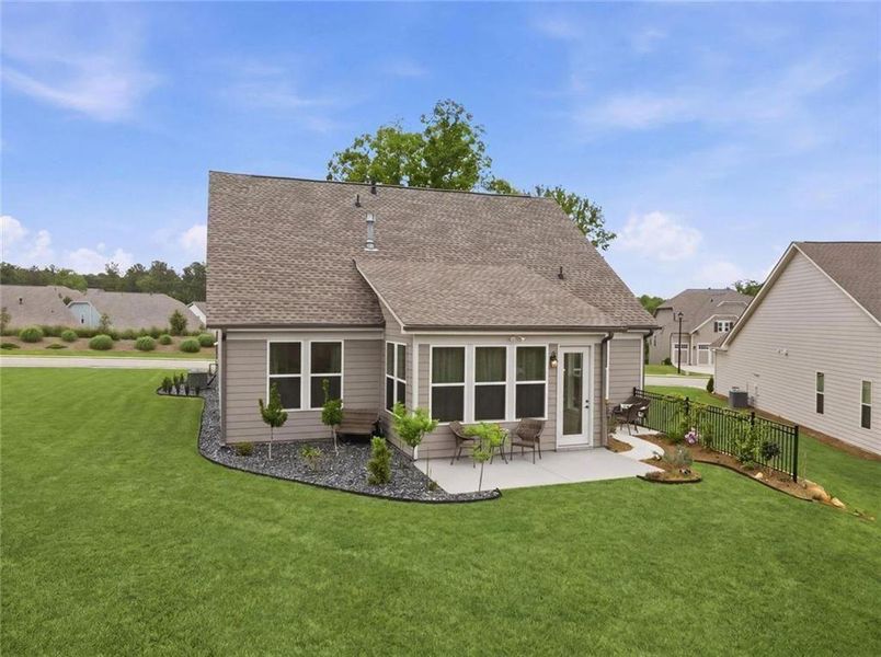 Exterior details and patio area of a home in , Hoschton (Image 35).