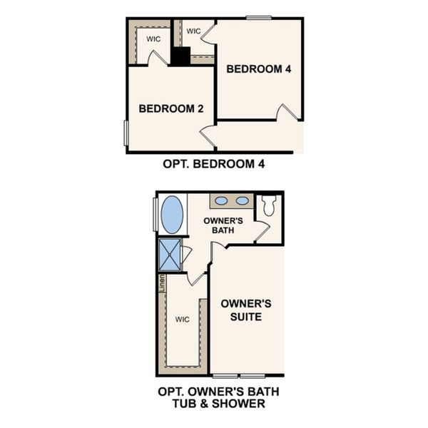 2D floor plan layout for the Chastain by Century Communities in Canebrake at Hickory Hills, Old Hickory, TN (Image 5).
