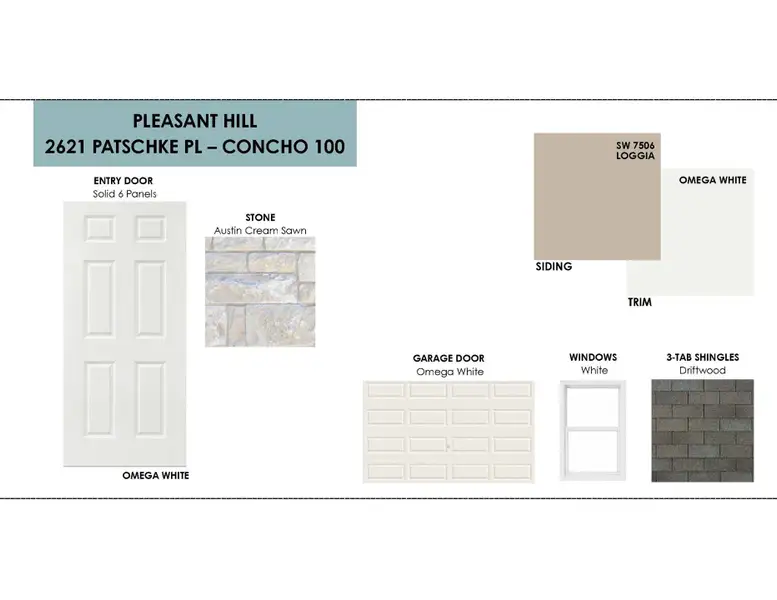 Sample of building materials used in homes in Pleasant Hill, Bryan (Image 12).
