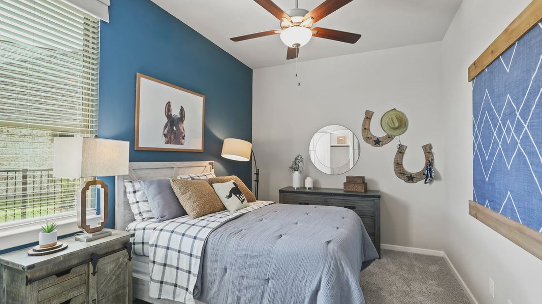 Representative furnished interior of a home built from the Oxford by Chesmar Homes in Bridgeland 45's, Cypress (Image 20).
