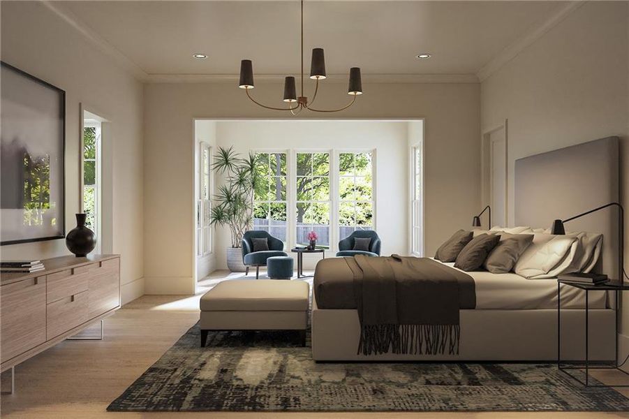 Furnished interior view inside a new home in , Atlanta (Image 3).