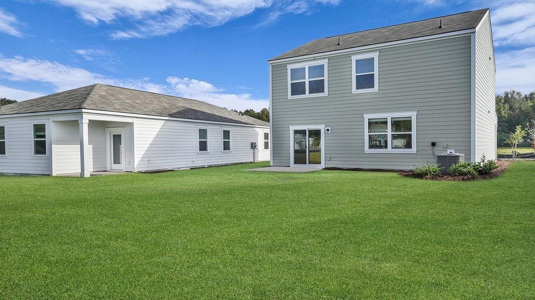 Exterior details and patio area of a home in The Oaks at Center Station, Hollywood (Image 20).
