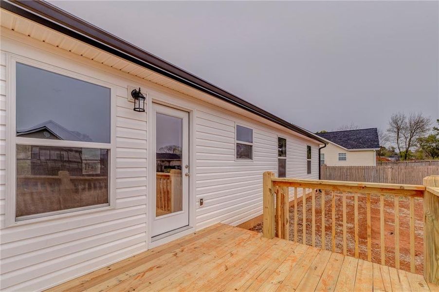 Exterior details and patio area of a home in , Eton (Image 3).