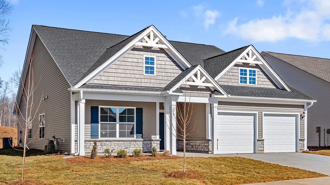 Front exterior of a new home in Brayden, Advance, NC, highlighting curb appeal (Image 17).