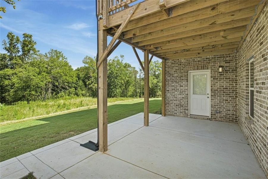 Exterior details and patio area of a home in Conner Farm, Dawsonville (Image 26).