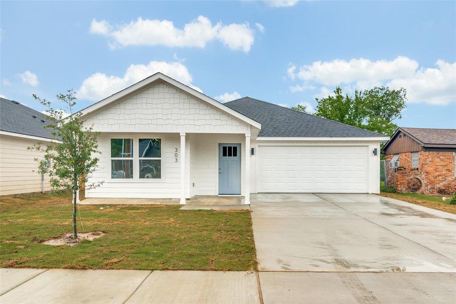 Front exterior of a new home in , Terrell, TX, highlighting curb appeal (Image 1). Front exterior of a new home in , Terrell, TX, highlighting curb appeal (Image 1).