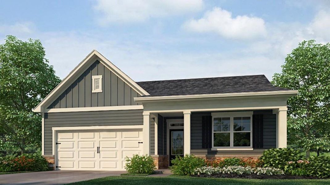 Front exterior of a new home in Creekview, Atlanta, GA, highlighting curb appeal (Image 1). Front exterior of a new home in Creekview, Atlanta, GA, highlighting curb appeal (Image 1).