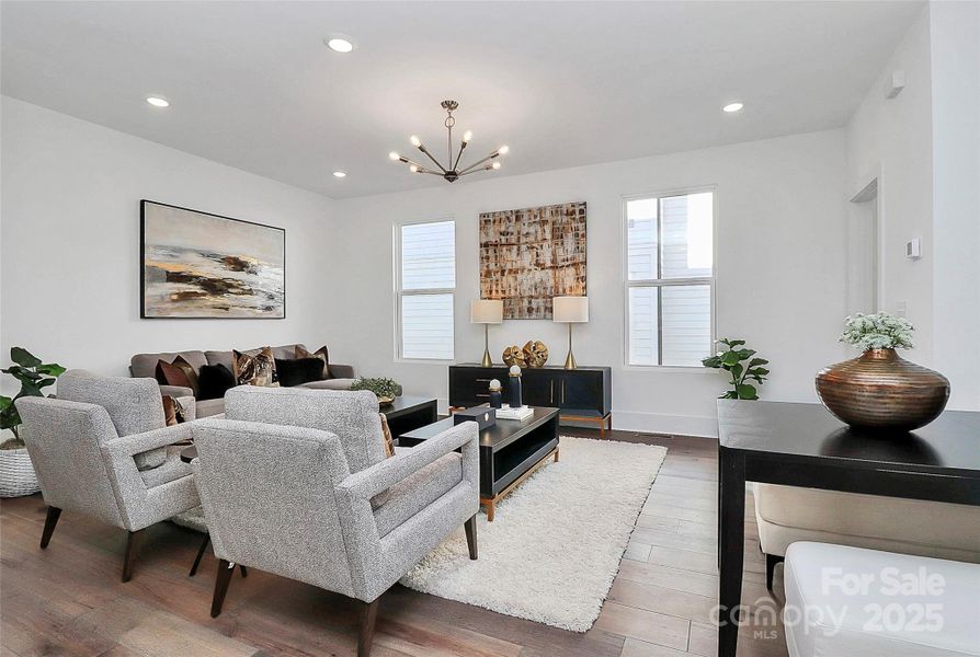 Furnished interior view inside a new home in , Charlotte (Image 15). Furnished interior view inside a new home in , Charlotte (Image 15).