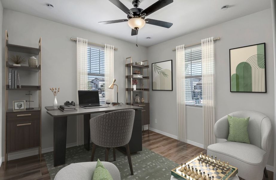Furnished interior view inside a new home in Mesquite at North Creek, Queen Creek (Image 10).