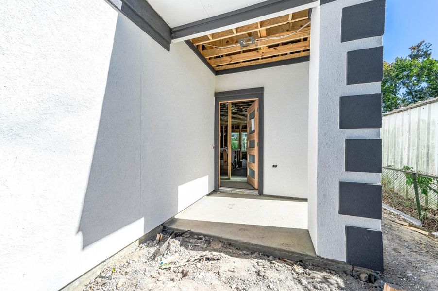 View of the home’s main entryway.