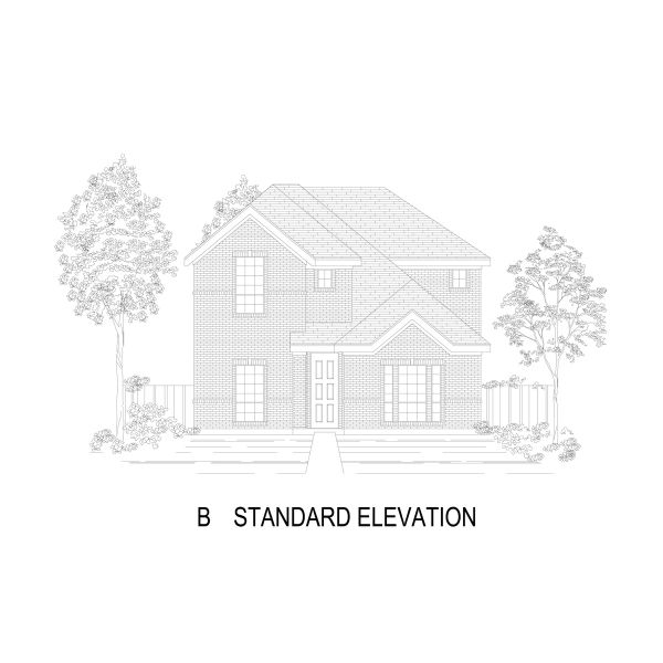 Representative rendering of the exterior for the Rayburn R - 40' Homesites by First Texas Homes (Image 2).
