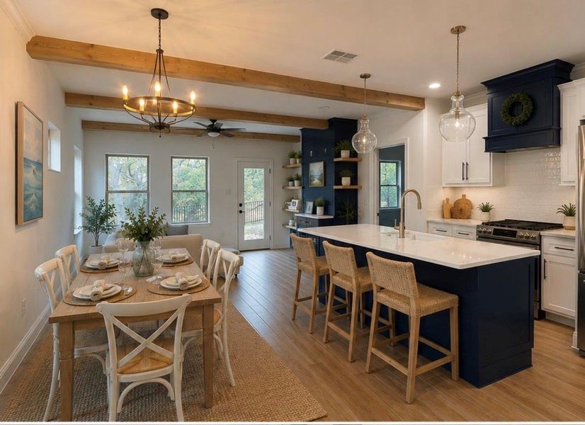 Furnished interior view inside a new home in , Conroe (Image 7).