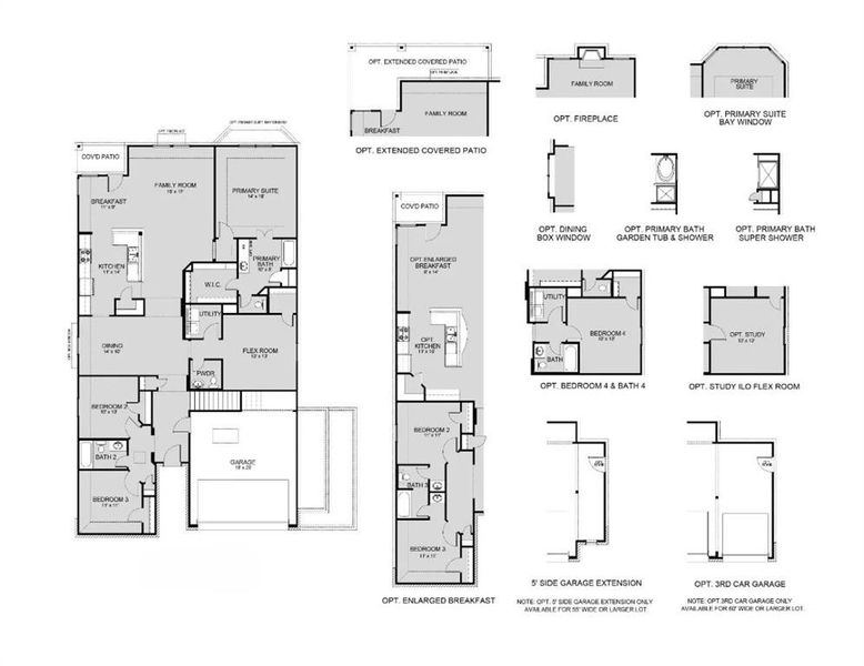 2D floor plan layout of this home in Rocky Creek Crossing, Fort Worth, TX (Image 4).