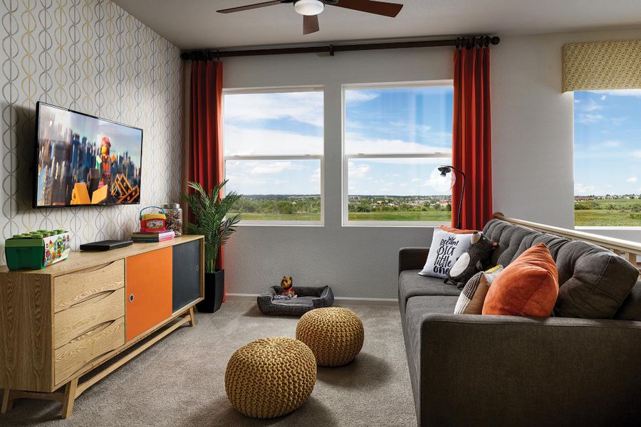 Representative furnished interior of a home built from the The Coleton by David Weekley Homes in Revel Crossing at Wolf Ranch – The Outlook Collection, Colorado Springs (Image 4).