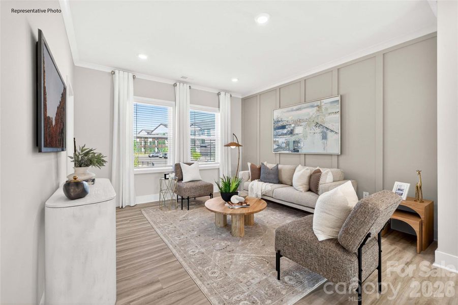 Furnished interior view inside a new home in The Townes at Lake Norman, Mooresville (Image 24).