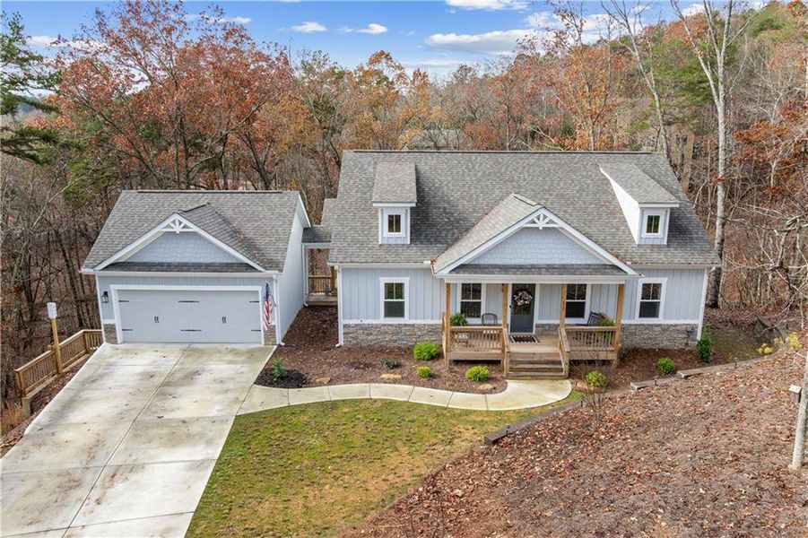 Front exterior of a new home in , Waleska, GA, highlighting curb appeal (Image 2).