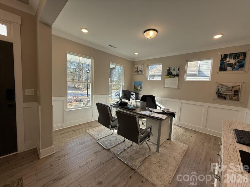 Dining room currently set up as an office