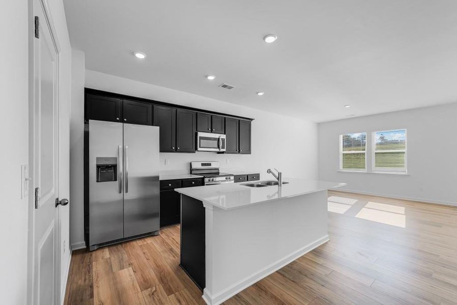 Furnished interior view inside a new home in Crossvine Village, LaGrange (Image 3).