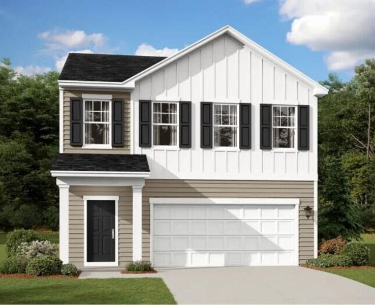 Front exterior of a new home in Watson Hill, Summerville, SC, highlighting curb appeal (Image 2). Front exterior of a new home in Watson Hill, Summerville, SC, highlighting curb appeal (Image 2).