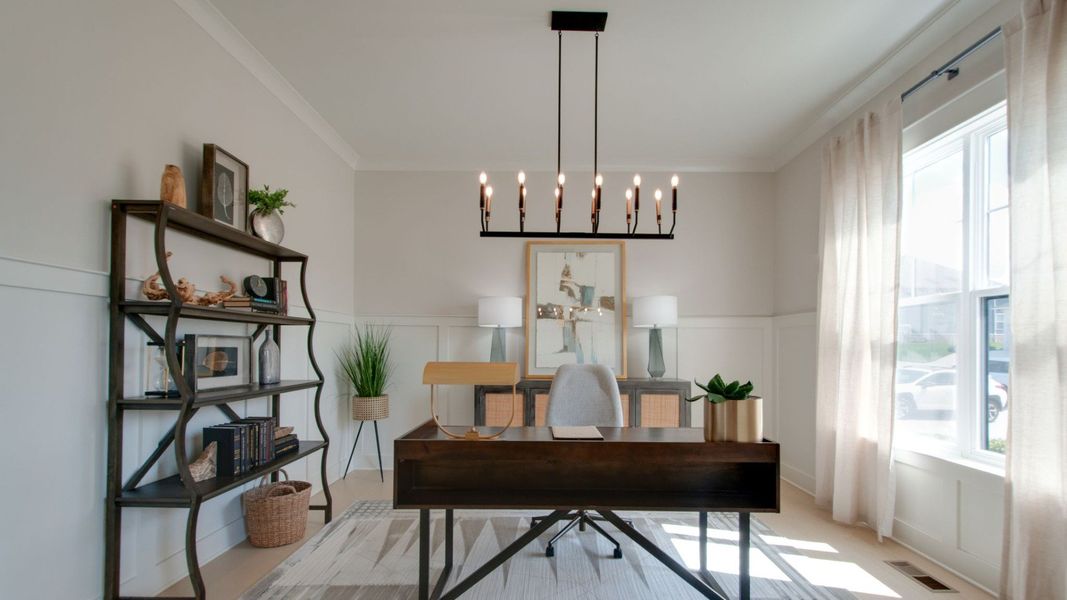 Dedicated office space with windows on the first floor Dedicated office space with windows on the first floor