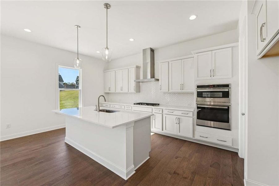 Furnished interior view inside a new home in East Harbor II at Chestatee, Dawsonville (Image 12).